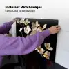 Bloemen - Wit - Goud Inductie beschemer met haakjes klein -ky-ophangen-nl