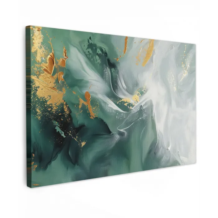 Groen - Modern - Marmer - Abstract canvas 2cm klein -z3d