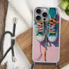 Sneakers - Veters - Kleurrijk - Schaduw Hoesje iPhone 16 Pro Max met koord klein -sfeer4