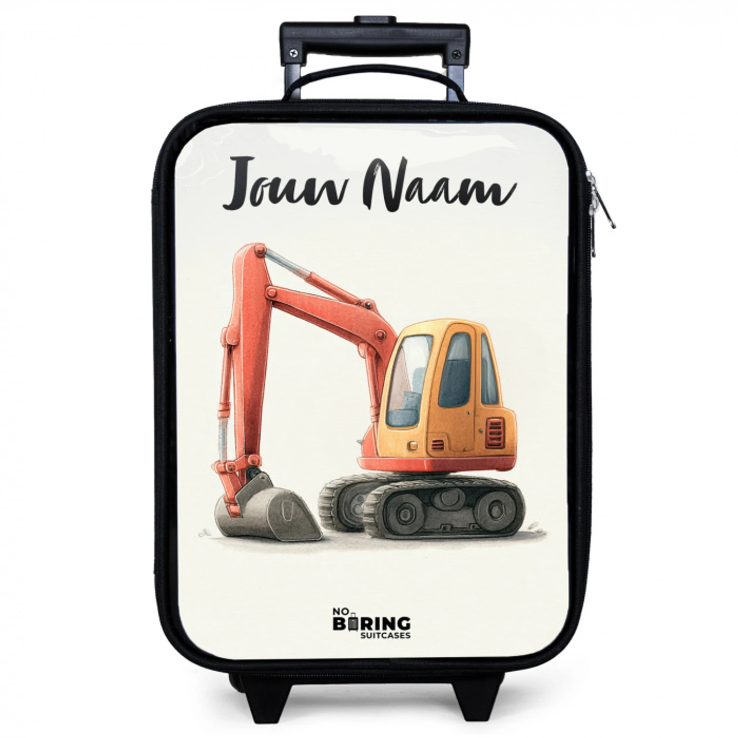 Graafmachine - Getekend - Oranje Kinderkoffer - Zwart klein -zzz_website3d