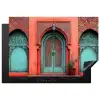 Lantaarn - Deur - Turquoise Inductie beschermer vinyl 3mm klein -3d