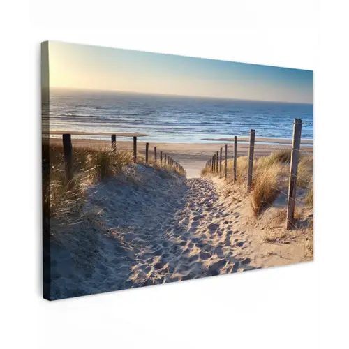 Strand - Zee - Nederland - Duinen - Zon canvas 2cm klein -z3d