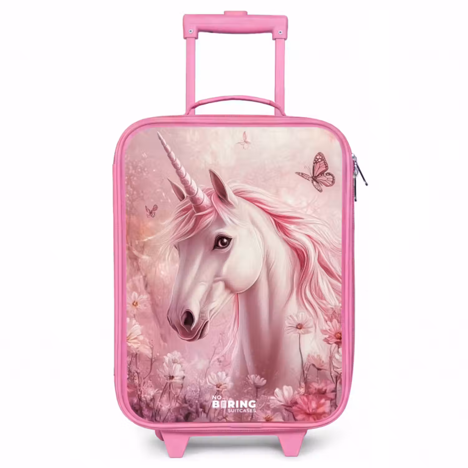 Valise enfant - Rose - Licorne - Rose - Papillons - Fleurs