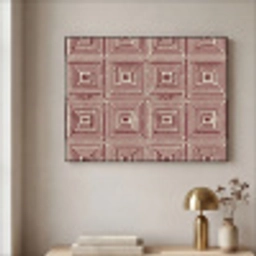 Geometrisch - Patroon - Rood Textielframe zwart klein 947 -sfeer2