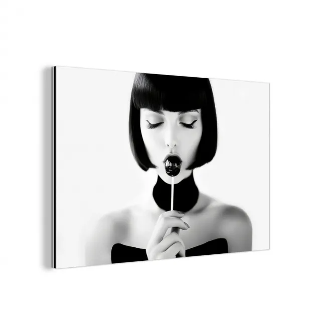 Vrouw - Lolly - Zwart - Wit aluminium wit klein -3d