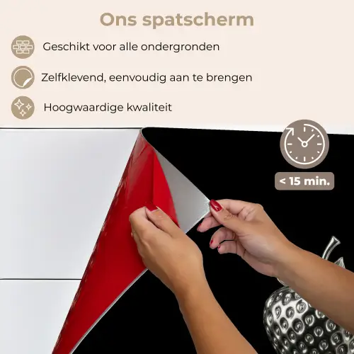 Aardbei - Zaadstructuur - Realistisch keuken achterwand spatscherm klein -spatscherm_NL