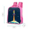 Raket - Rookwolken - Ruimte Kinderrugzak - Roze middel -productfoto_formaten