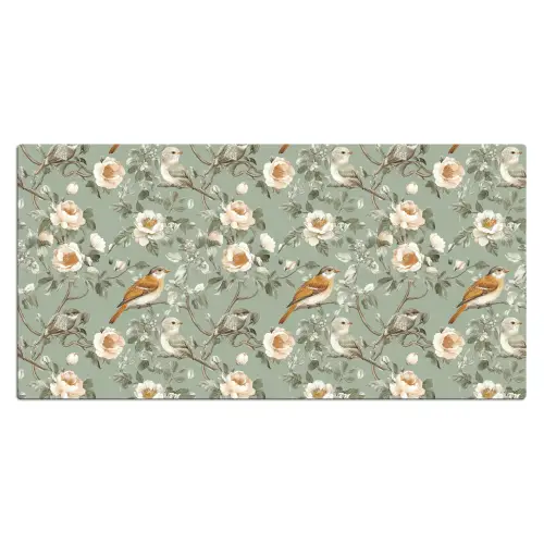 Roze - Vogels - Kleurrijk Muismat XXL klein 681 -3d_leeg