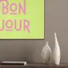 Groen - Roze bonjour - art-deco PET vilt klein -sfeer6_closeup