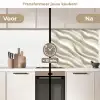 Diagonaal - Golven - Crème keuken achterwand 2 middel 871 -voor-na2_NL