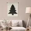 Kerstboom - Zwarte kerstboom - Boom - Japandi Wandkleed katoen klein -sfeer4