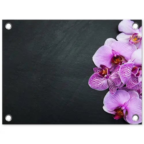 Orchidee - Bloemen - Roze - Flora tuinposter los doek klein -3d