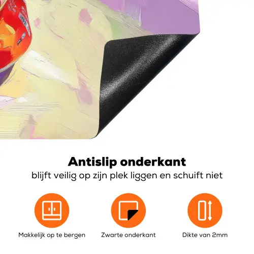 Frisdrank - Blik - Paars Inductie beschermer vinyl 3mm klein -zzzzzzz-td-onderkant