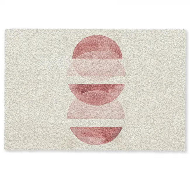 Minimalistisch - Cirkels - Roze Deurmat klein -zkaufland3d