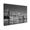 New York - Brug - Brooklyn - Zwart wit - Architectuur canvas 2cm klein -z3d