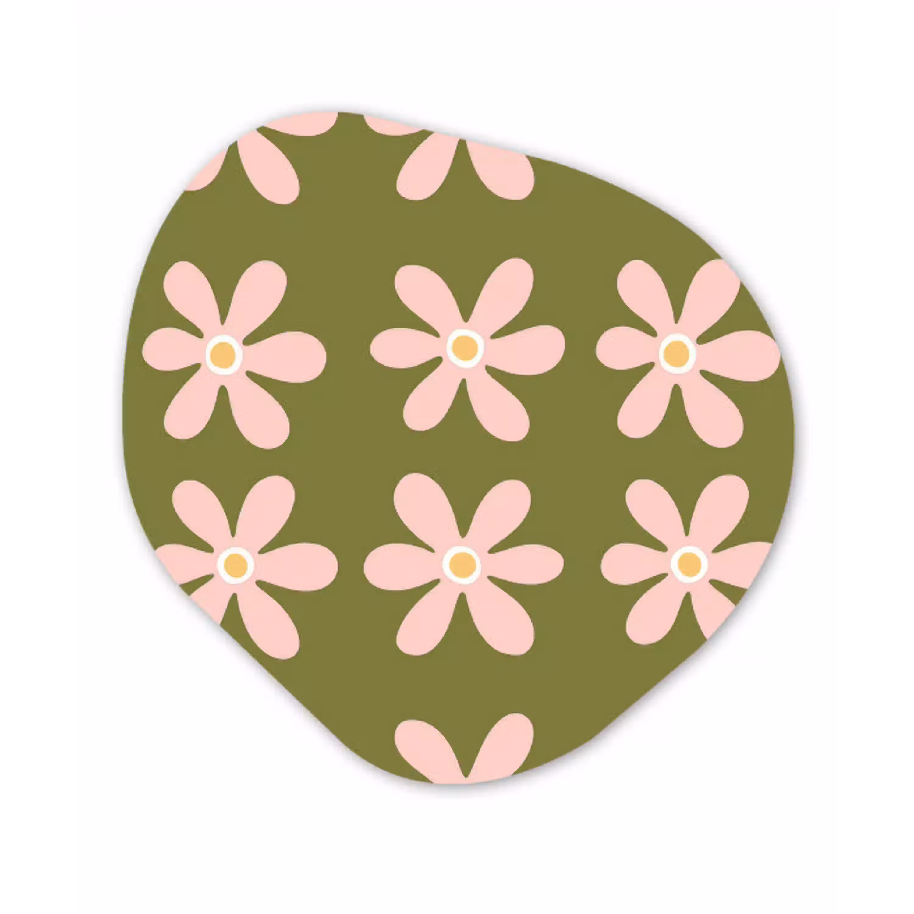 Bloem - Modern - Groen Wandcirkel Organisch Forex 3mm klein 629 -3d