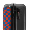Patronen - Optische illusie in rood en blauw NBS - Handbagage koffer - Kinderen Unisex middel -slot