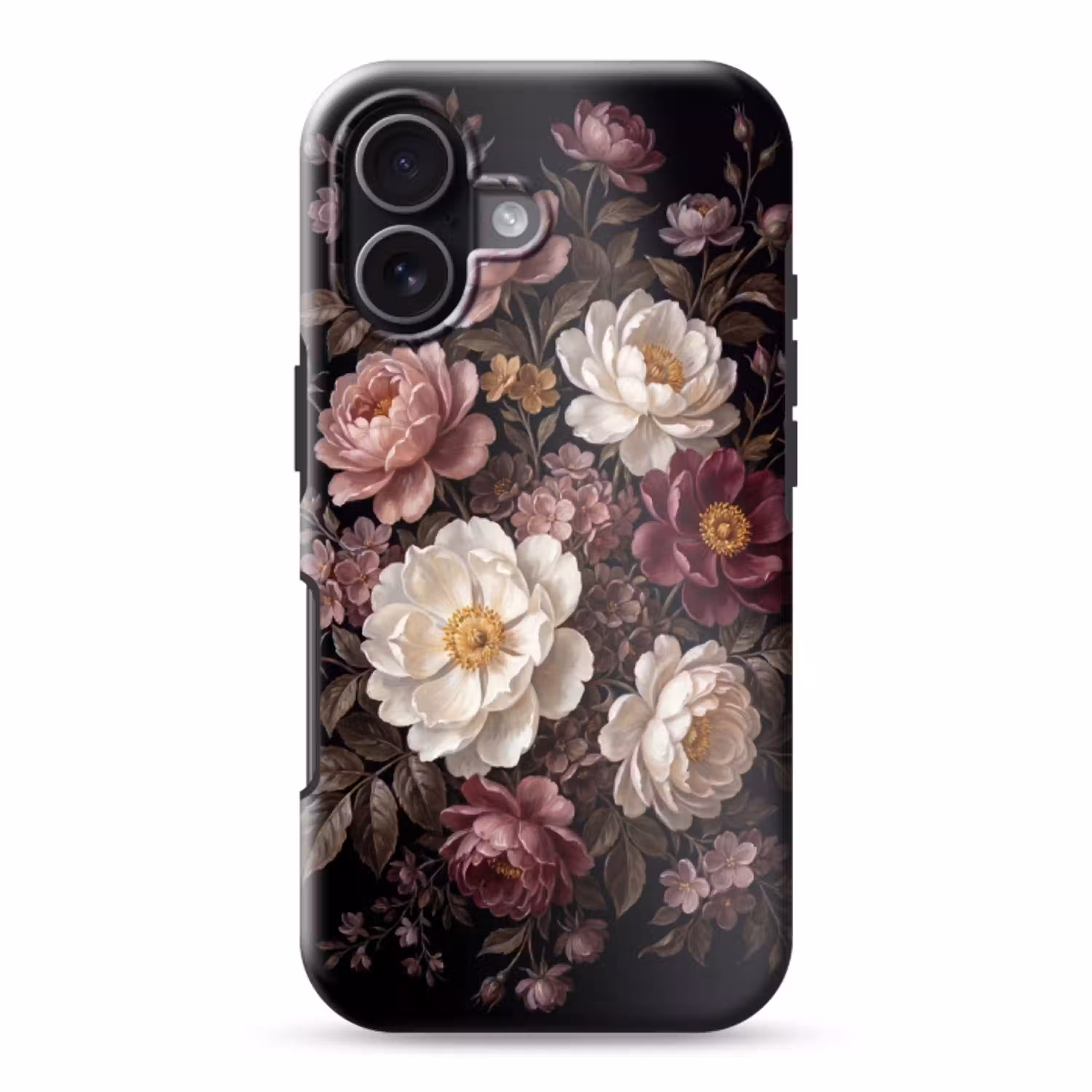 Bloemen - Boeket - Klassiek - Donker - Rood Toughcase MagSafe Apple iPhone 17 klein -3d