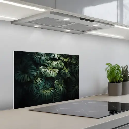 Plant - Monstera - Lichtinval keuken achterwand spatscherm klein -3d_schuin