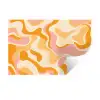 Abstract - Golvend - Oranje Muursticker klein -3d