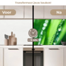 Natuur - Gras - Groen keuken achterwand 2 middel -voor-na2_NL