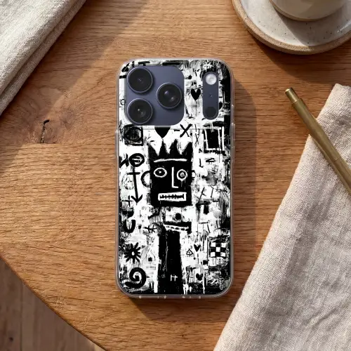 Vormen - Gezocht - Zwart - Abstract Telefoonhoesje iPhone 17 Pro klein -sfeer1