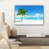 Palmboom - Strand - Zee - Zomer canvas 2cm klein -sfeer6