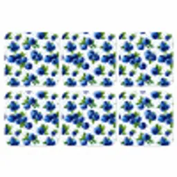 Bessen - Patroon - Blauw onderzetter kurk middel 366 -3d