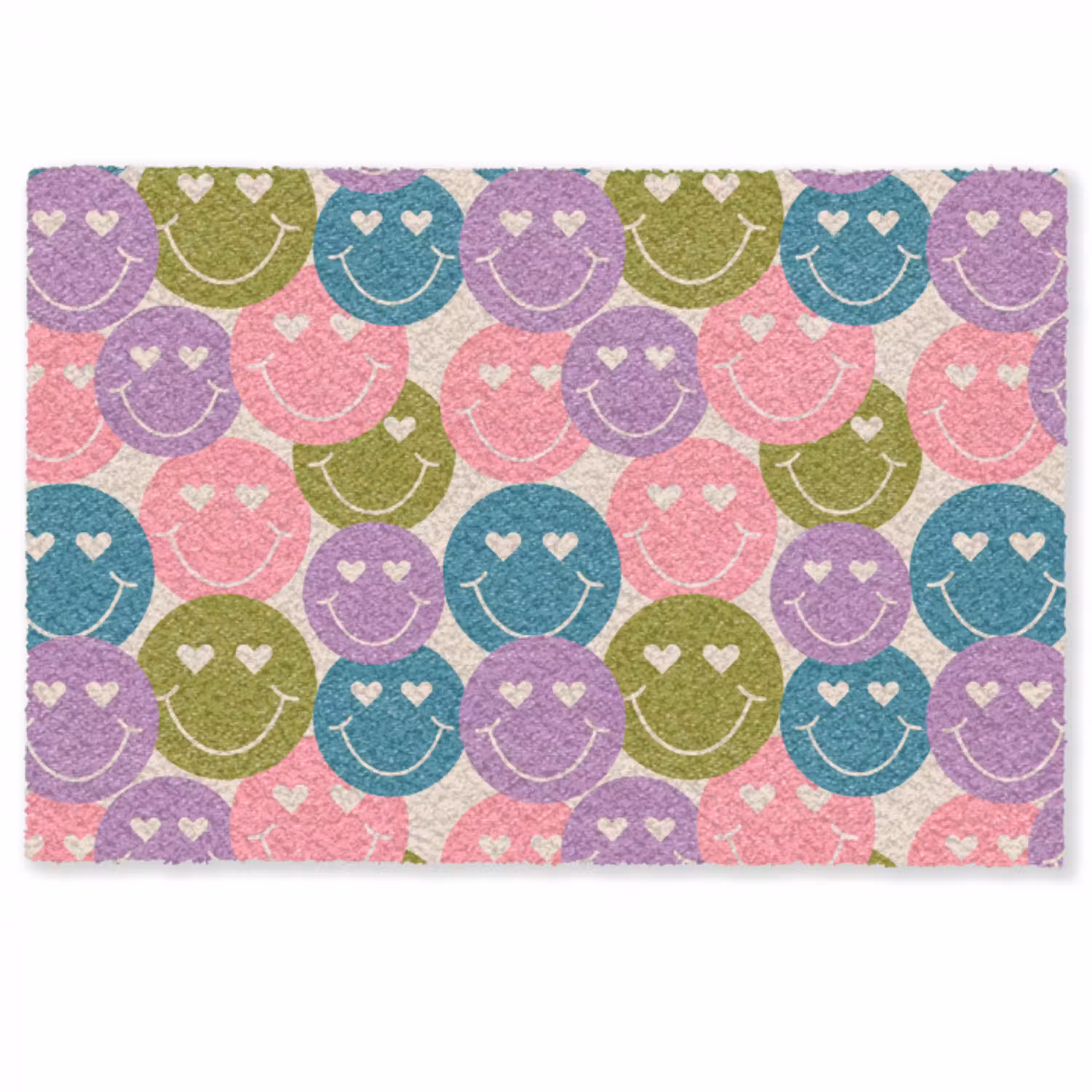 Patroon - Smiley - Kleurrijk - Hartjes Deurmat klein 898 -zkaufland3d