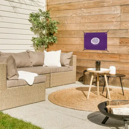 Passievrucht - Zaadjes - Paars - Minimalistisch tuinposter los doek klein -sfeer4