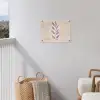 Tak - Bladeren - Minimalistisch - Beige tuinposter los doek klein -sfeer8