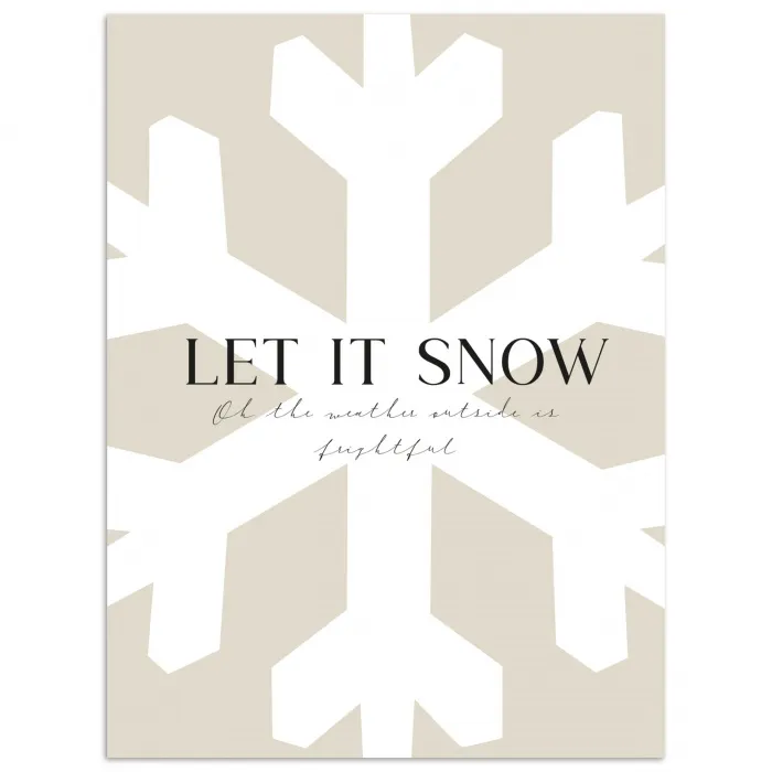 Sneeuw - Japandi - Winter - Decoratie poster papier klein -3d