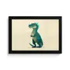 Dinosaurus - Turquoise - Stekels fotolijst zwart zonder passe partout klein -3d
