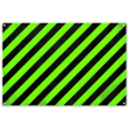 Gaming - Strepen - Schuin - Groen tuinposter los doek groot -3d