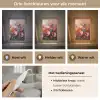 Klaprozen - Roze - Bloemen - Botanisch - Kunst Light Box met kabel (Tafellamp) klein -USP_lichtkleurNL