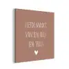Spreuken - Liefde maakt van een huis een thuis - Quotes aluminium wit klein -3d