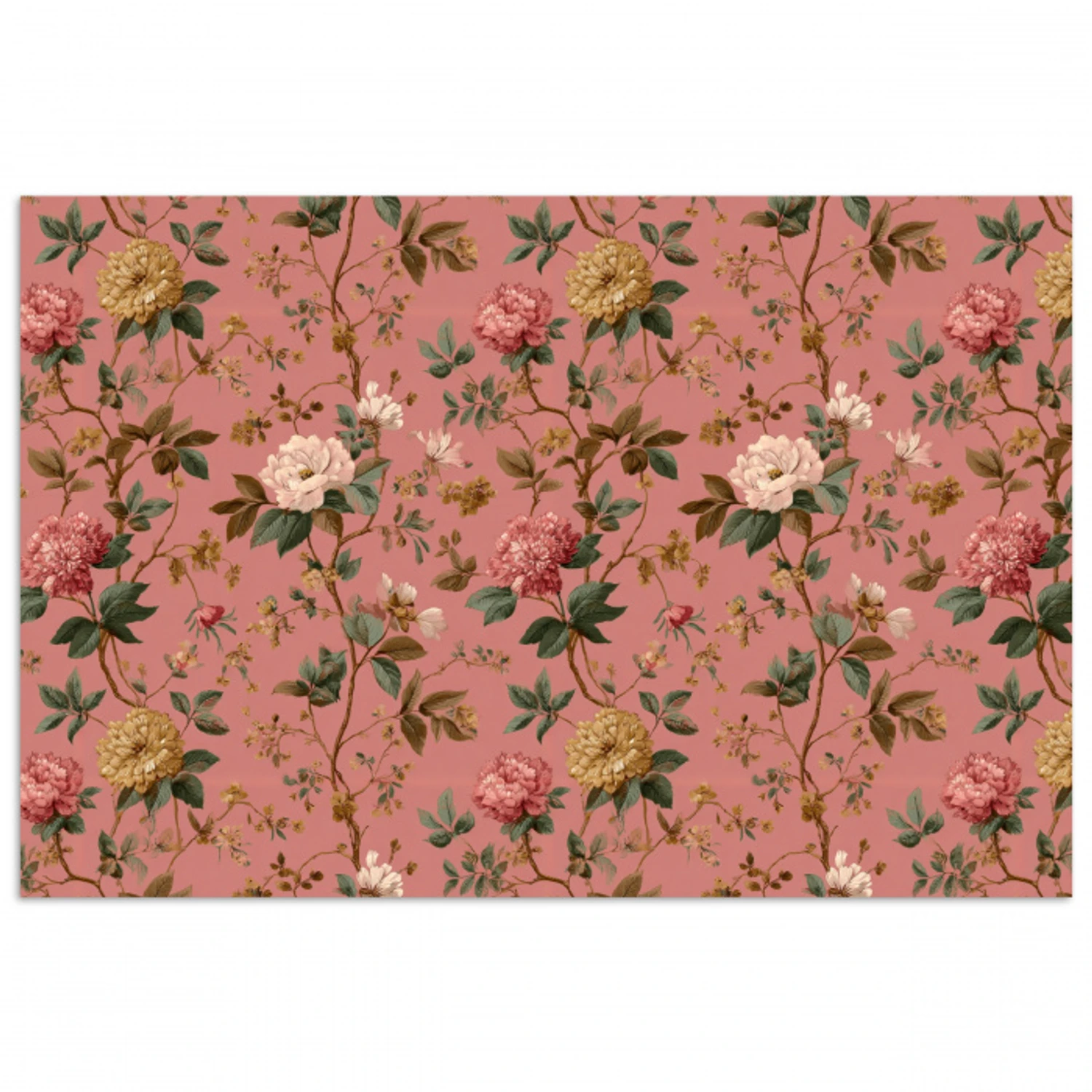 Klassiek - Botanisch - Roze poster papier klein 62 -3d
