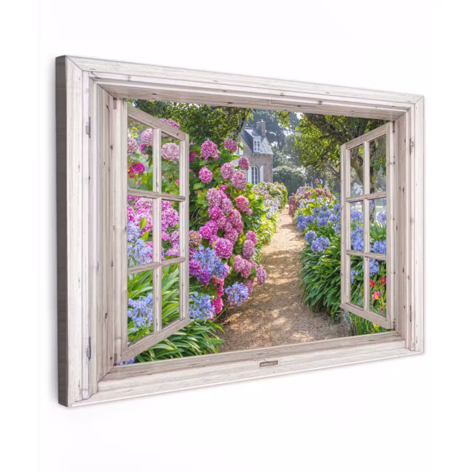 Outdoor Canvas Print - View of Flower Garden