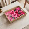 Bloemen - Verf - Roze Dienblad Rechthoek middel -sfeer1