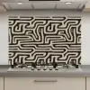 Grafisch - Lijnen - Zwart keuken achterwand spatscherm klein 900 -3d_website