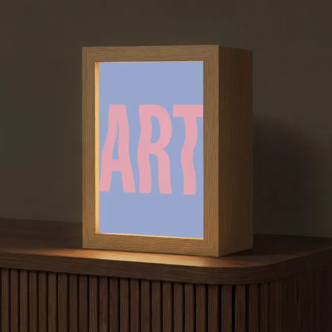 Tafellamp - Art - Roze - Blauw
