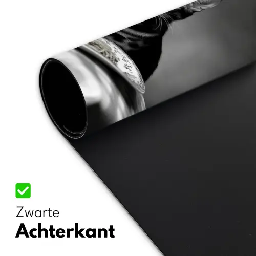 Bengaal - Kat - Tafelkleed - Zwart - Wit - Dier Muismat XXL klein -sfeer2