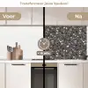 Terrazzo -  Patroon - Grijs keuken achterwand 2 middel 871 -voor-na2_NL