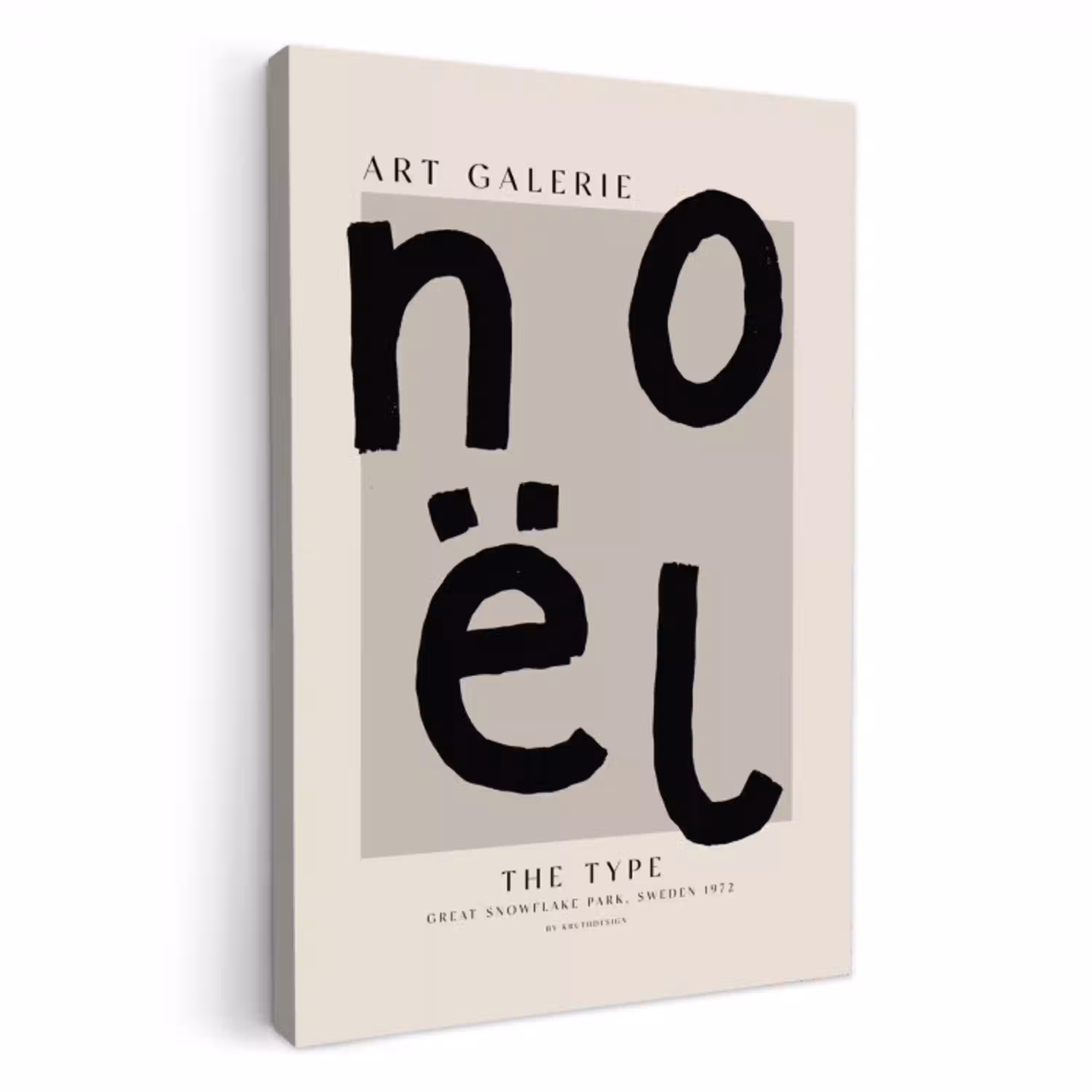 Quotes - Noël - Zwart - Beige - Kerst KitchenYeah - Keuken - Canvas klein -3d
