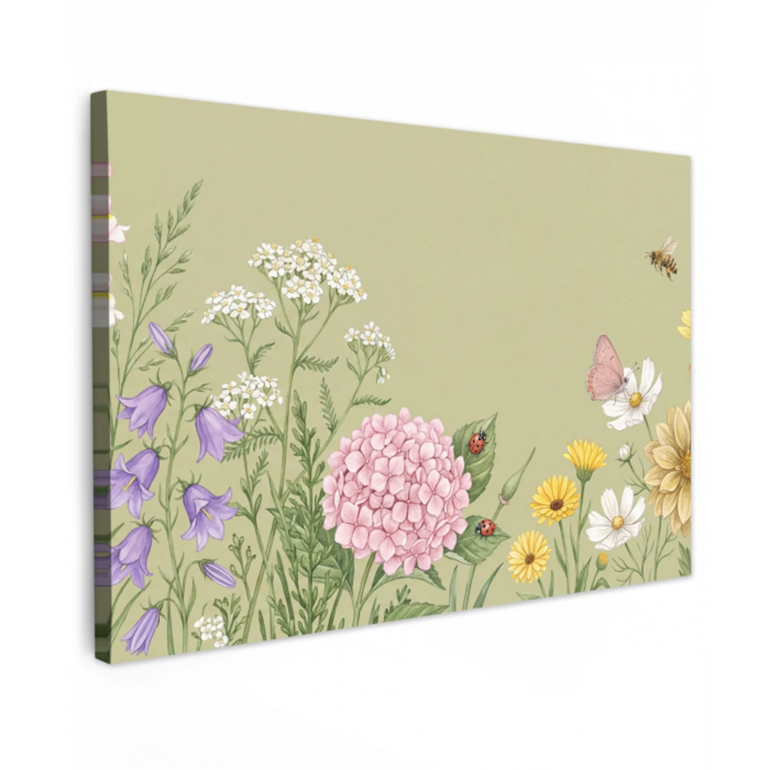 Botanisch - Bloemen - Kleurrijk canvas 2cm klein -z3d