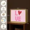 Love - Roze - Hart - Valentijn Light Box met batterij (Wandlamp) middel -USP_websiteoverzichtNL