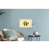 Vis - Sierlijk - Rugvin - Geel Muursticker klein -plant