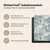 Wolken - Kraanvogels - Blauw Inductie beschermer vinyl 3mm middel 274 -tsfeer2_DE