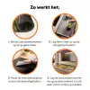 Bloemen - Geel - Wazig Inductie beschermer vinyl 3mm klein -zzzzzzz-td-werking