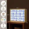 Patroon - Huizen - Blauw Light Box met batterij (Wandlamp) middel 907 -USP_websiteoverzichtNL